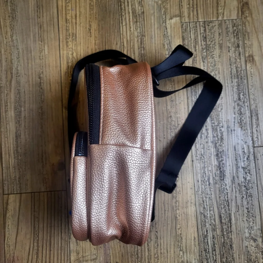 NWT.Adidas Women-Girl..ORI PU Leather Mini Backpack Rose Gold. Size Small 19*39 - Picture 4 of 7